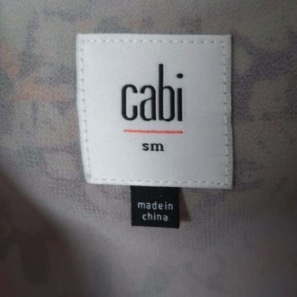 CAbi Fresco Boho slip dress - gray, navy, orange - Small #5049 - Picture 5 of 6